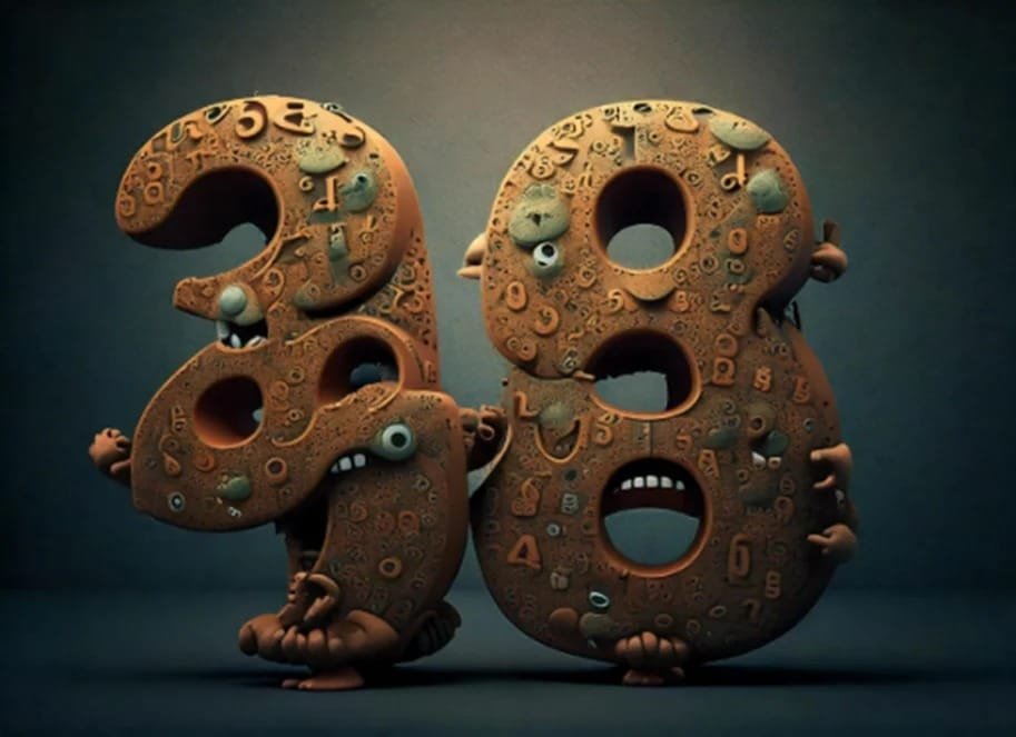 Números Abstractos Numerología Ilustración
