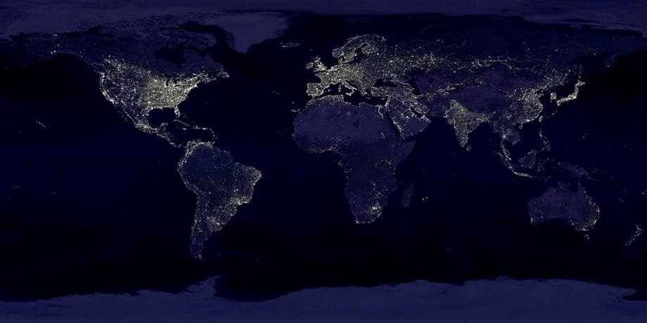 Mapa Mundial de Noche